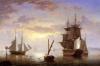 Ships in a Harbor, Sunrise (also known as Ships off Massachusetts Coast)