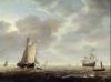 A Dutch Man-of-War and Various Vessels in a Breeze